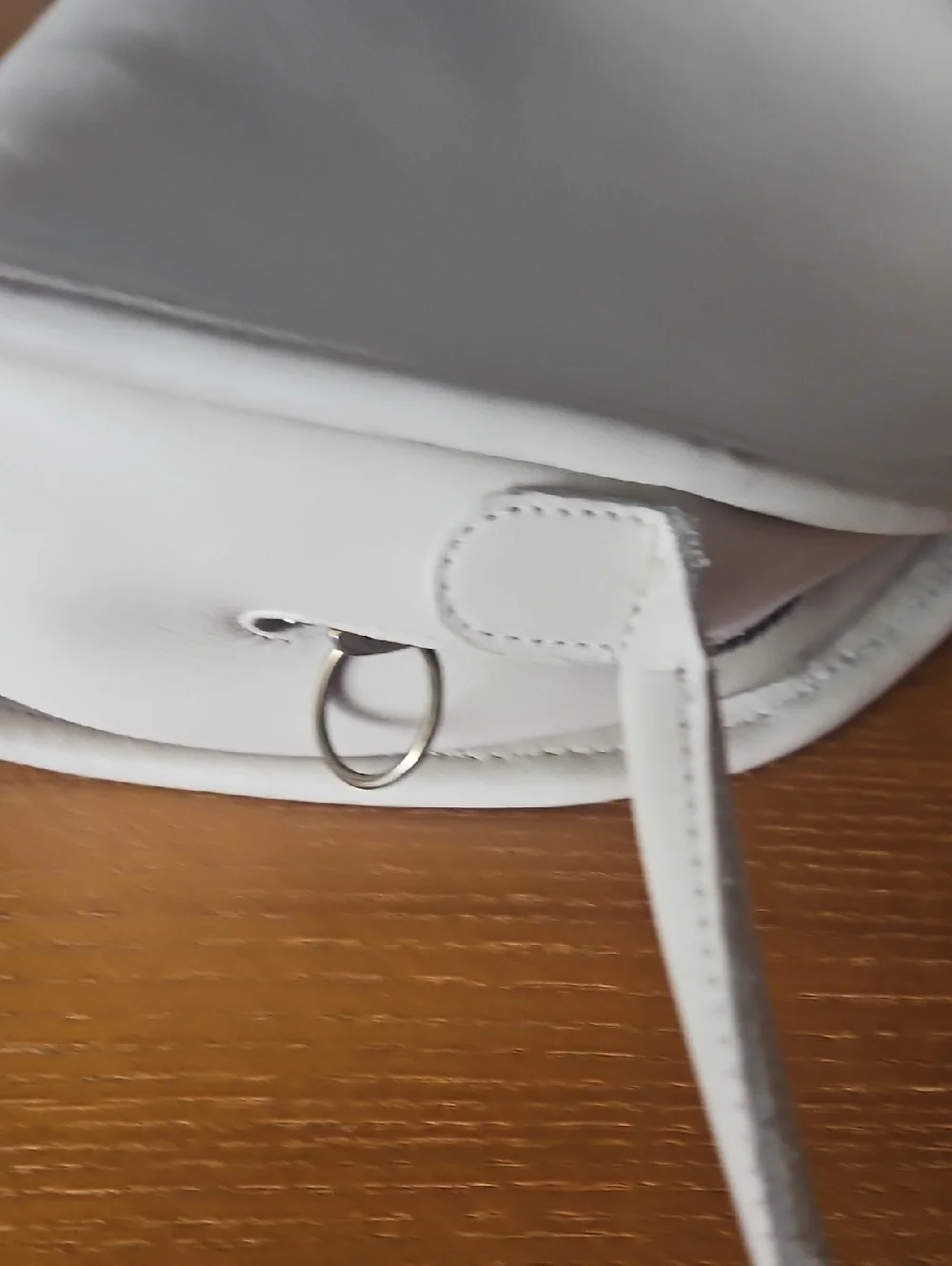 COACH Kimball Vintage Bone Leather Crossbody Bag - Minimal Half-Moon Design
